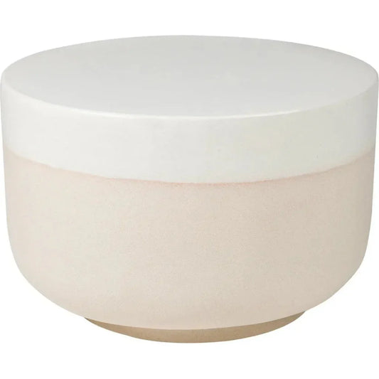 Serenity Grazed Side Table White Outdoor Accent Table