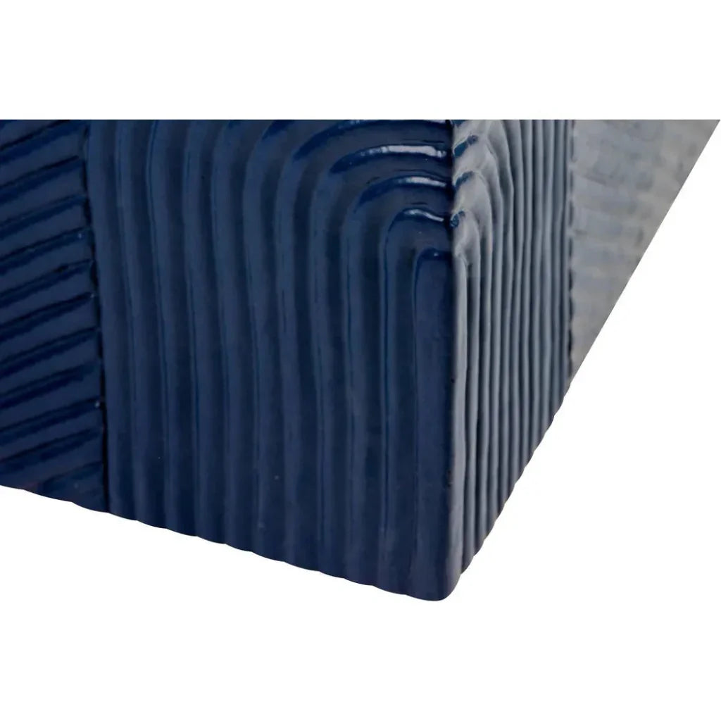 Serenity  Square Table - Blue Outdoor Accent Table