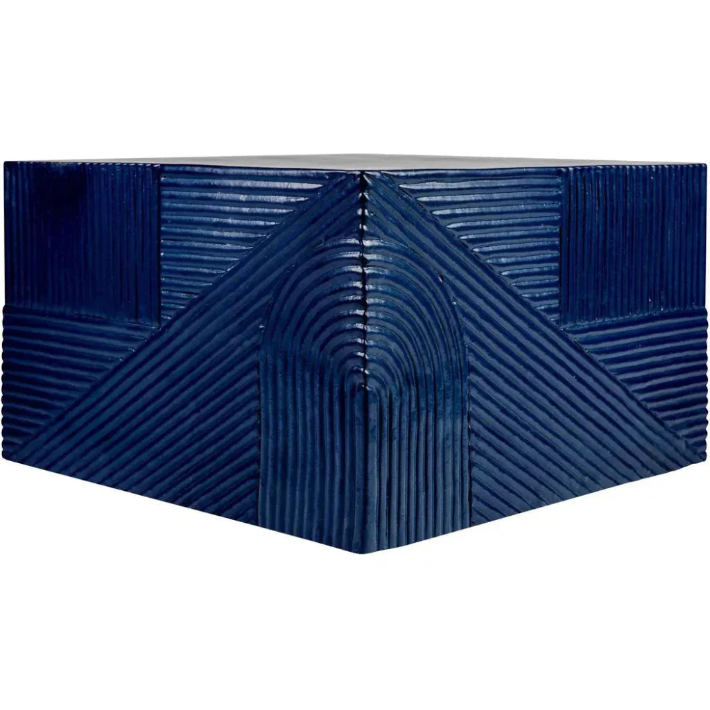Serenity  Square Table - Blue Outdoor Accent Table