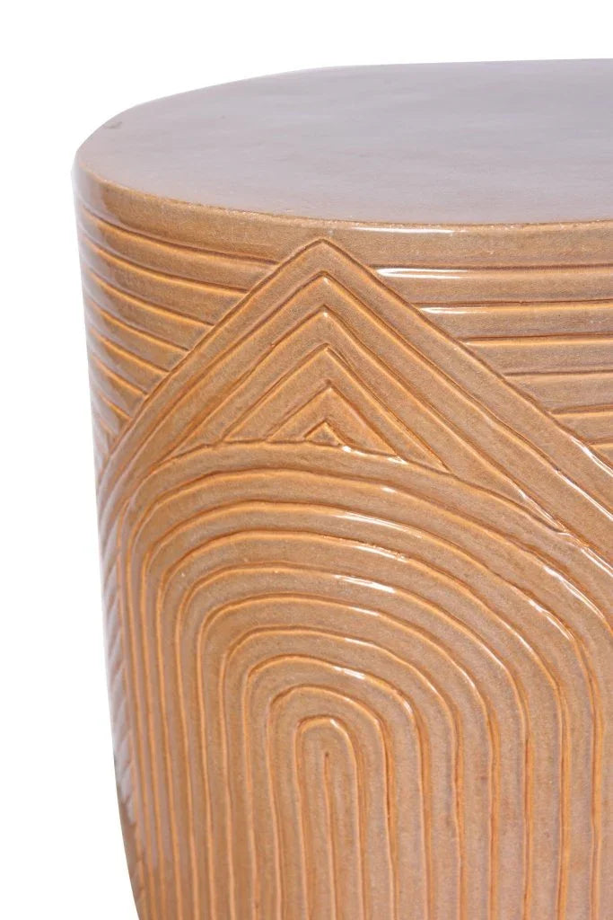 Serenity Textured Ceramic Patio Stool