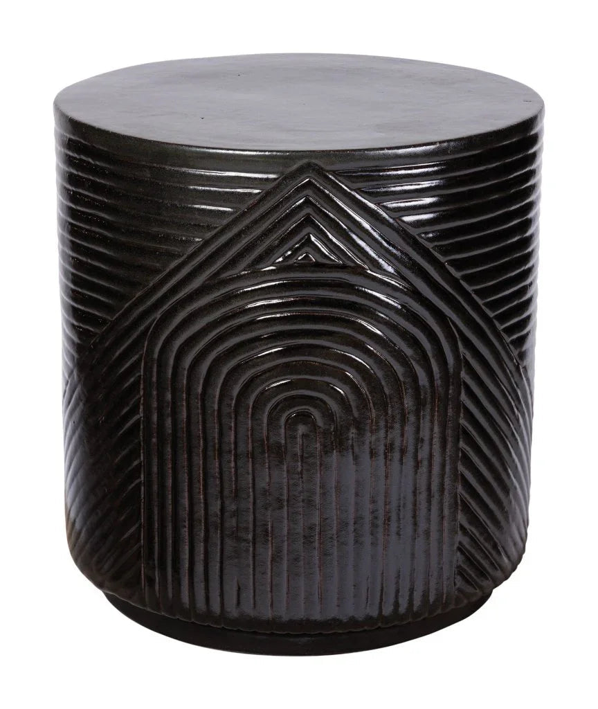 Serenity Textured Ceramic Patio Stool