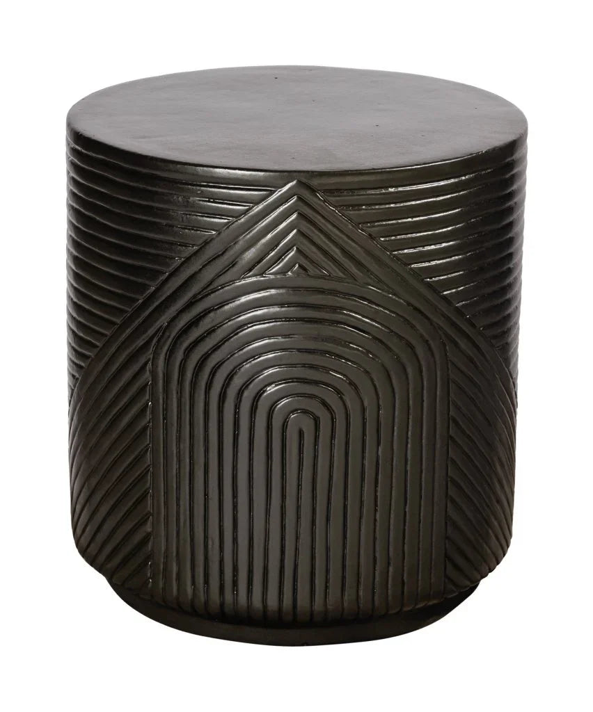 Serenity Textured Ceramic Patio Stool