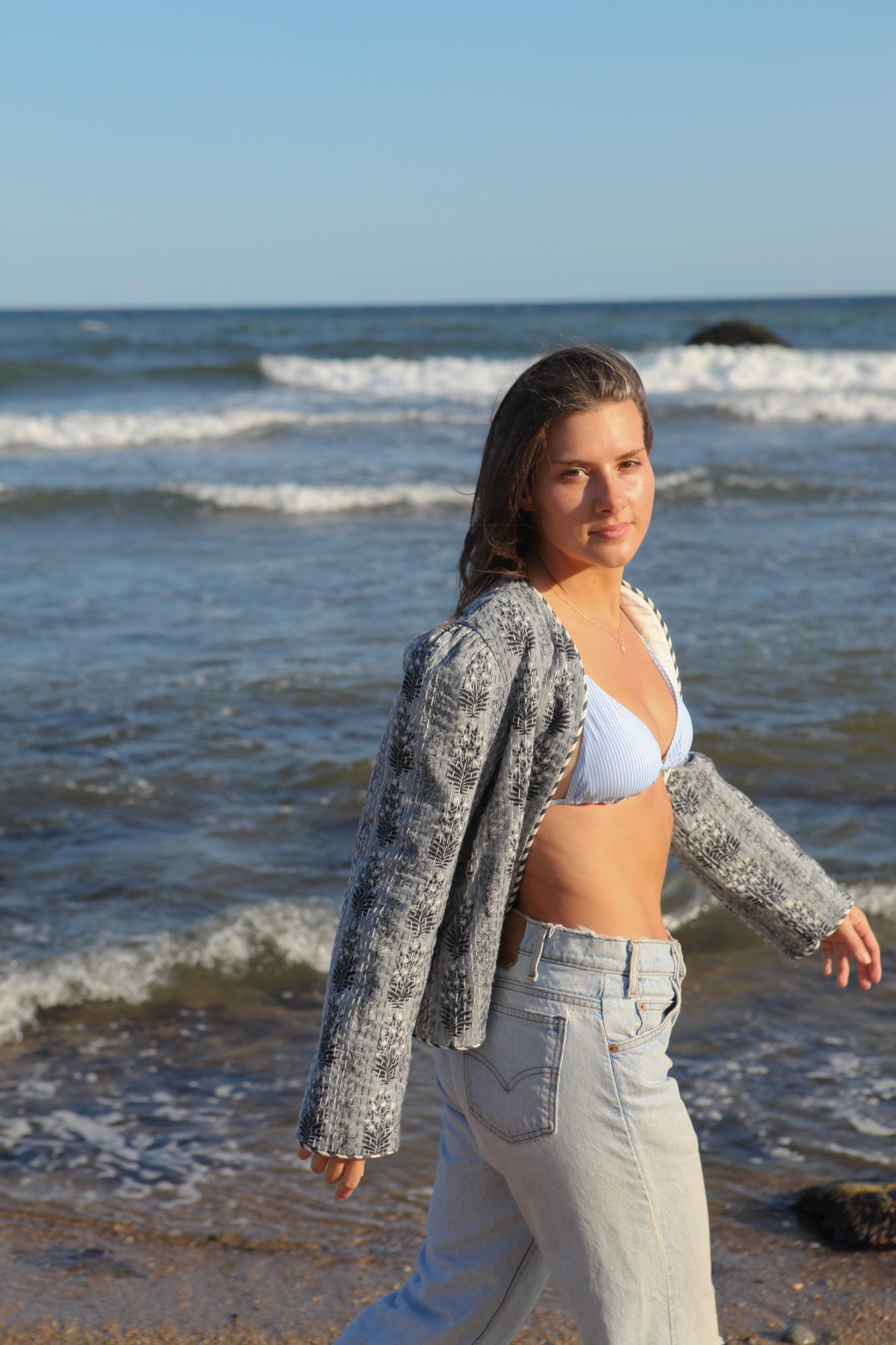 Shylah Jacket in Blue Vine RVRS