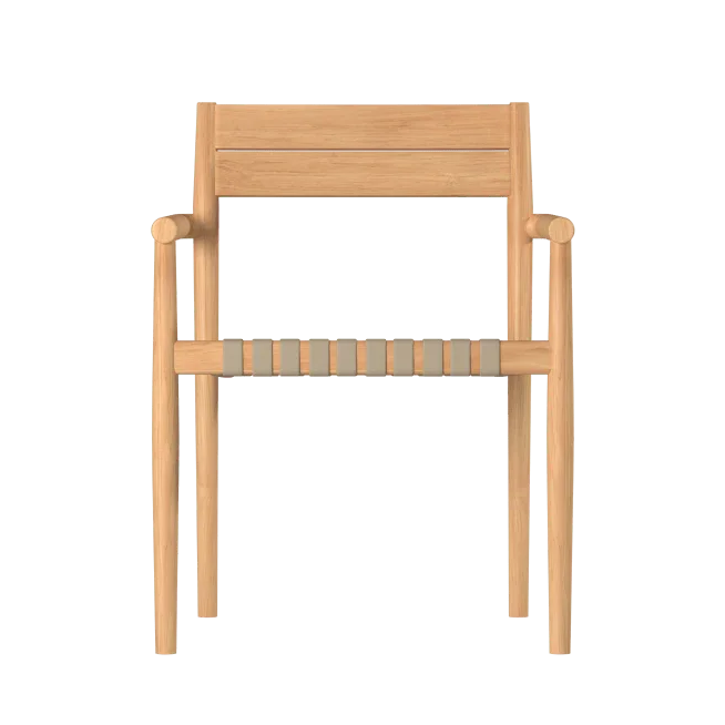Siena Teak Woven Stackable Patio Armchair 4PC