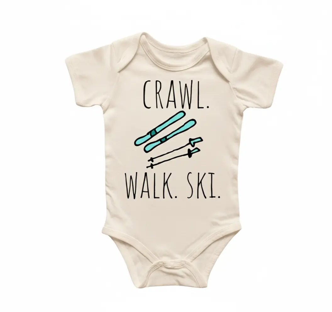 Skiing Skier Newborn Baby Onesie® Bodysuit