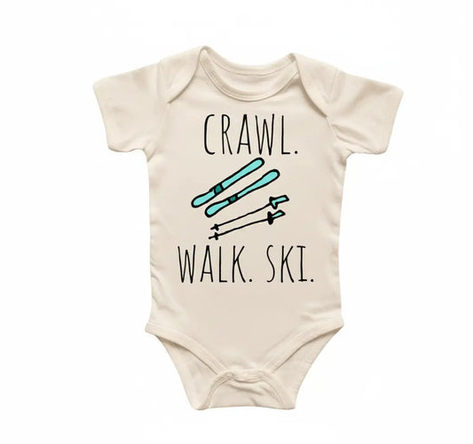Skiing Skier Newborn Baby Onesie® Bodysuit