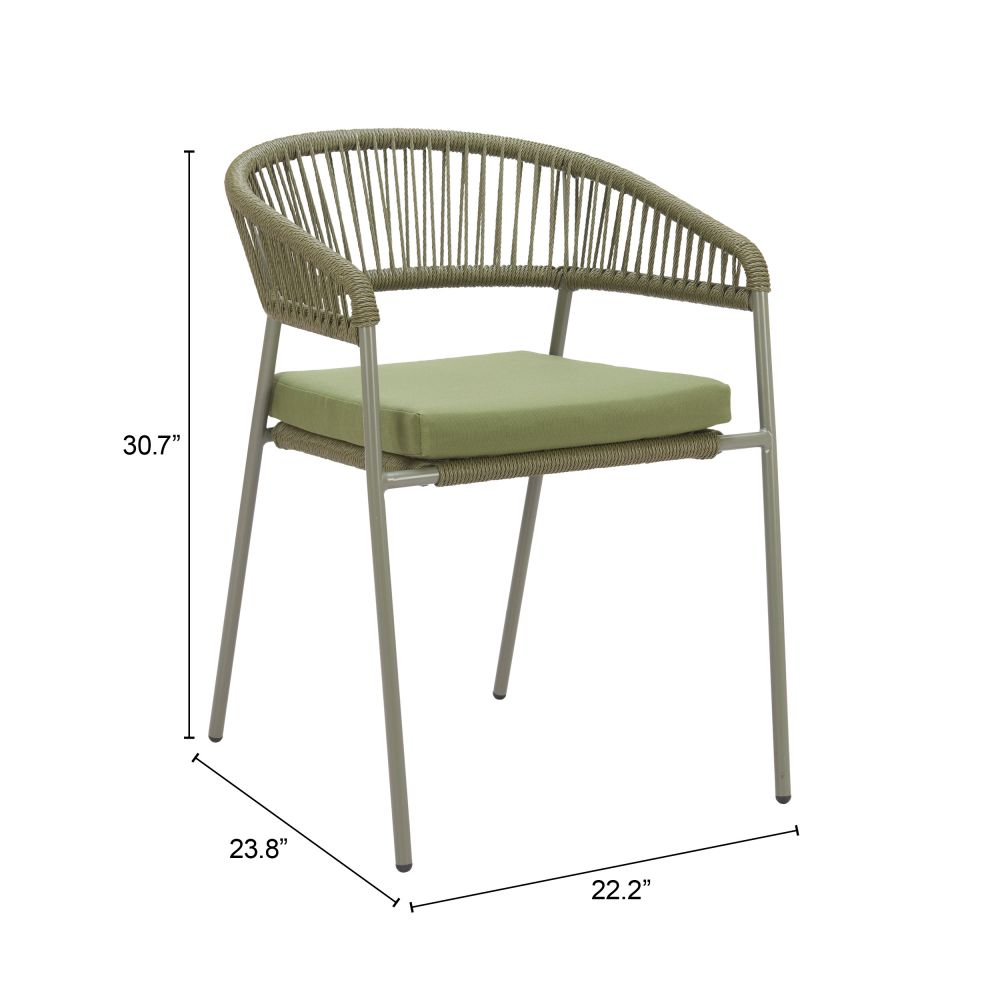 Skye Olefin Fabric Outdoor Dining Chair 2PC