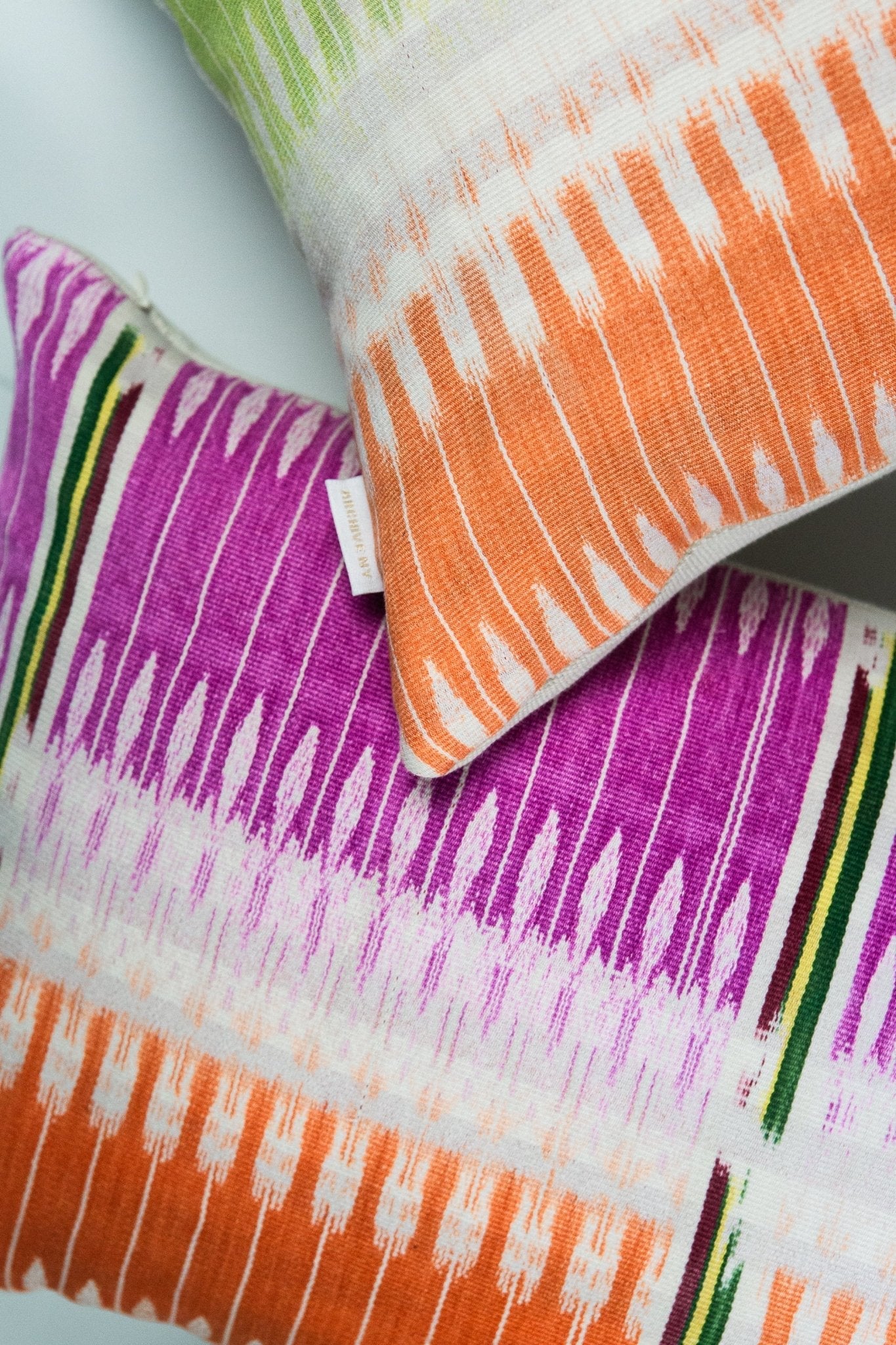 Vintage Ikat Jaspe Dyed Pillow