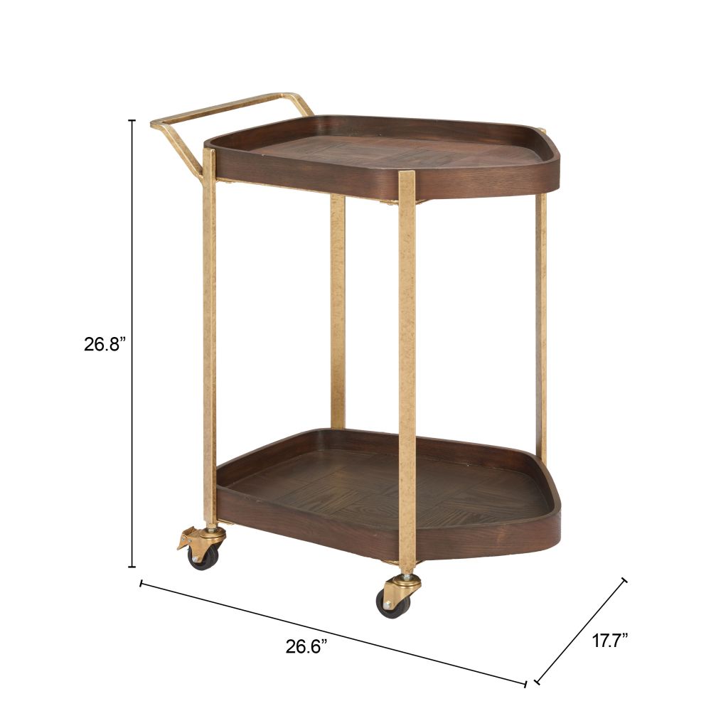 Stela Steel Frame Bar Cart