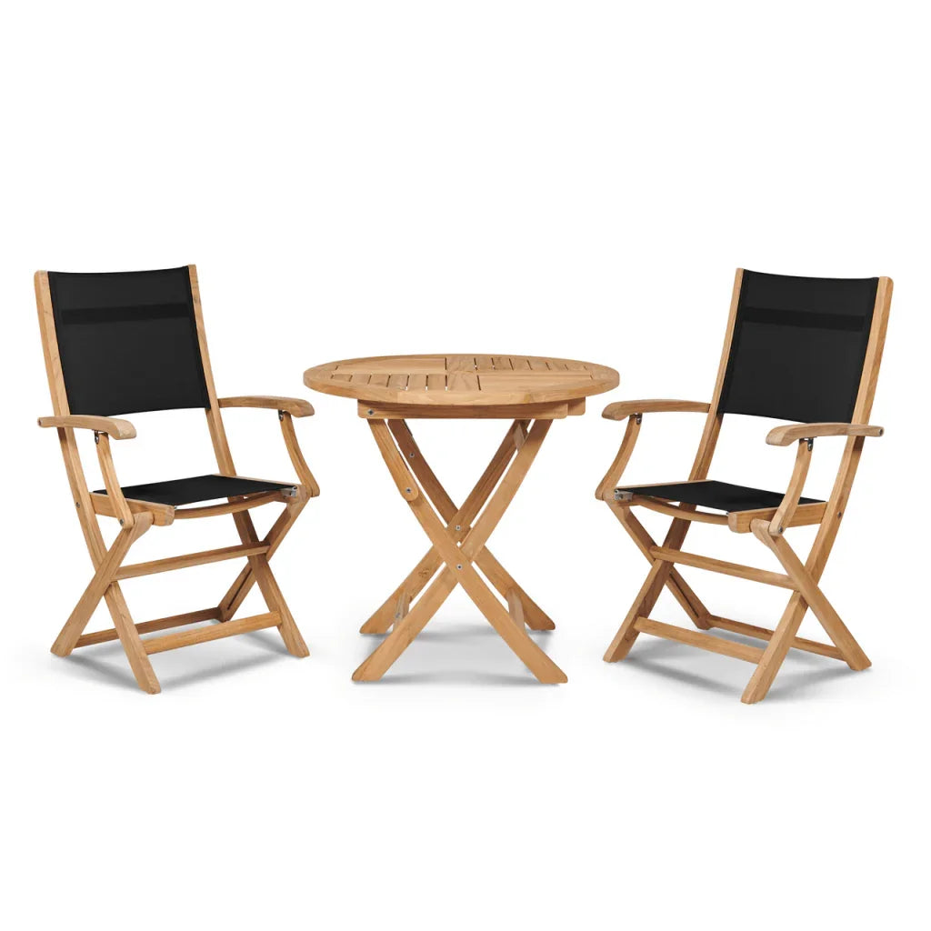 Stella Durable Teak Patio Round Bistro Set 3PC