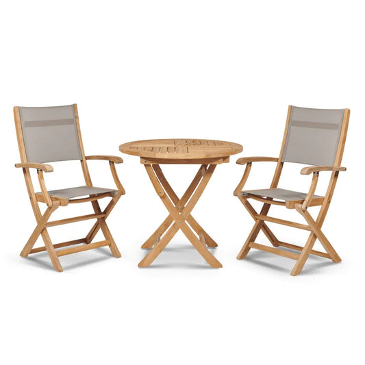 Stella Durable Teak Patio Round Bistro Set 3PC