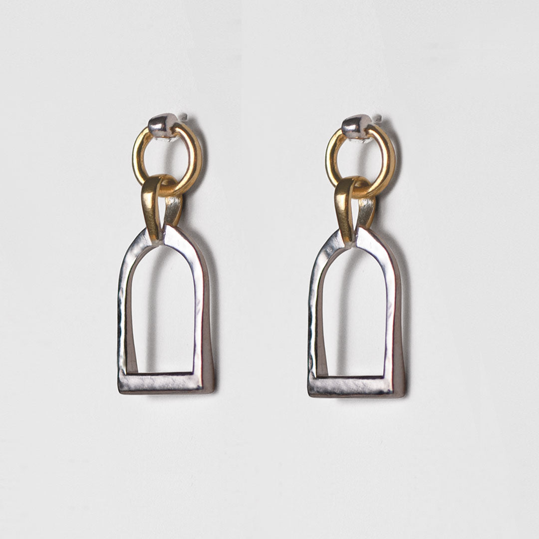 Denby - Two Tone Equestrian Riding Stirrup Necklace