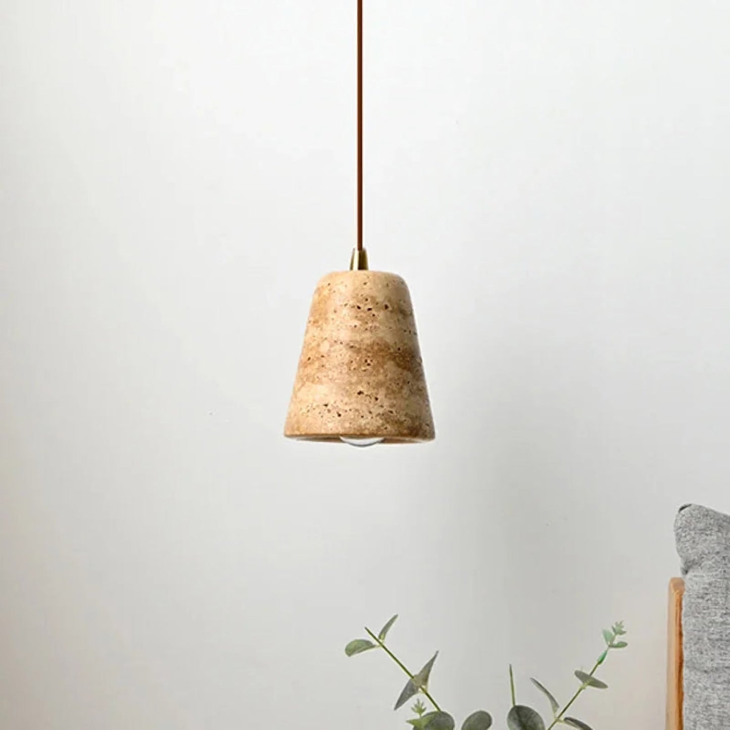 Travertine Cone Pendant Light