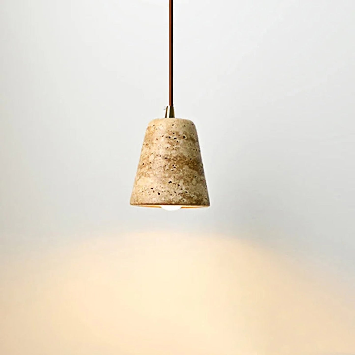 Travertine Cone Pendant Light