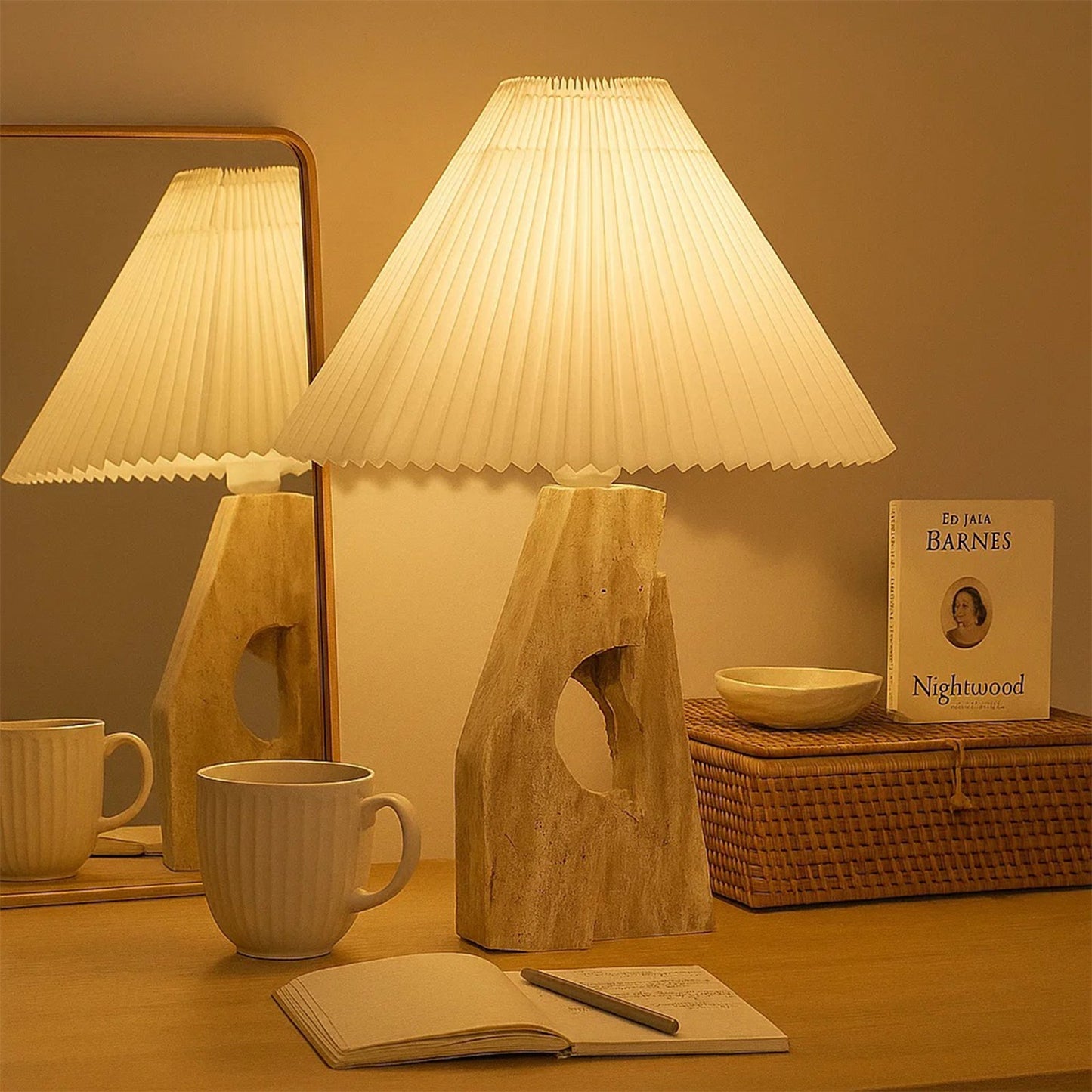 Stone Pillar Table Lamp