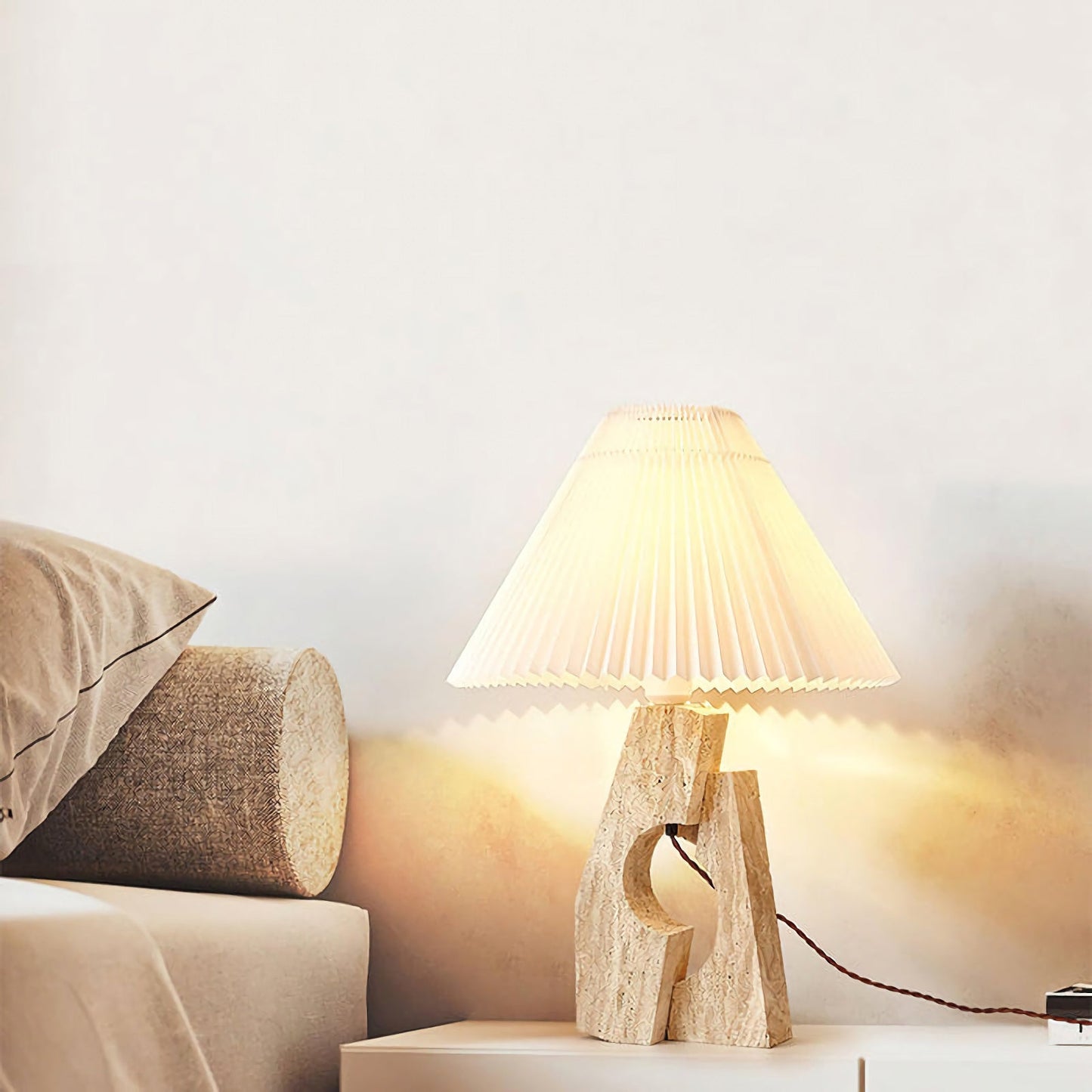 Stone Pillar Table Lamp