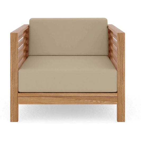 ***Summer Teak Outdoor Club Chair with Sunbrella Cushions