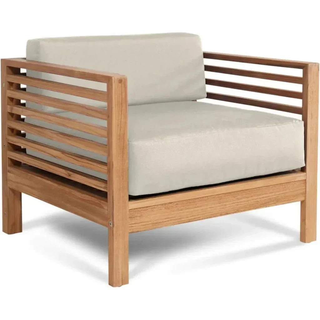 ***Summer Teak Outdoor Club Chair with Sunbrella Cushions