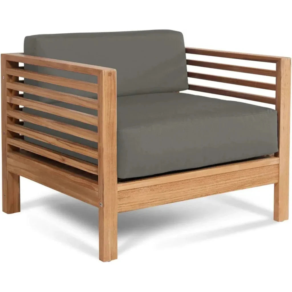 ***Summer Teak Outdoor Club Chair with Sunbrella Cushions