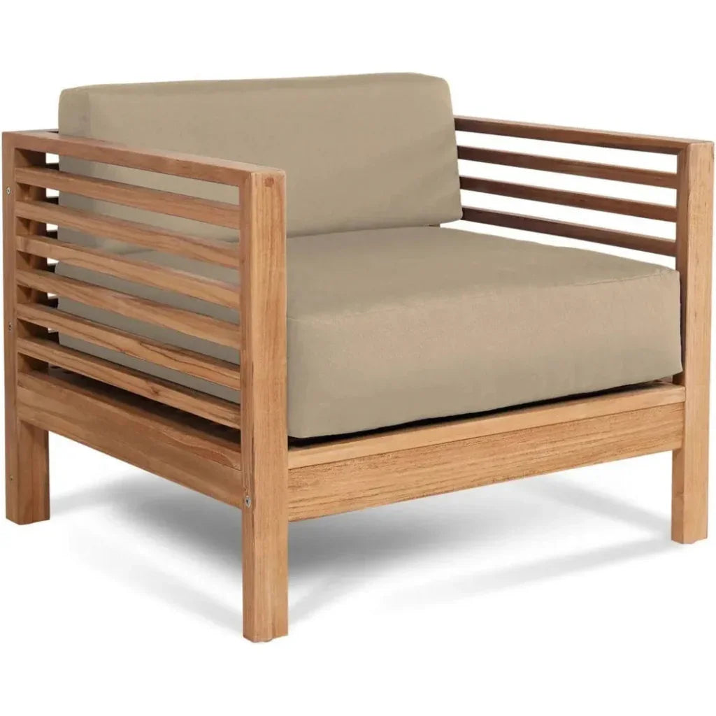 ***Summer Teak Outdoor Club Chair with Sunbrella Cushions