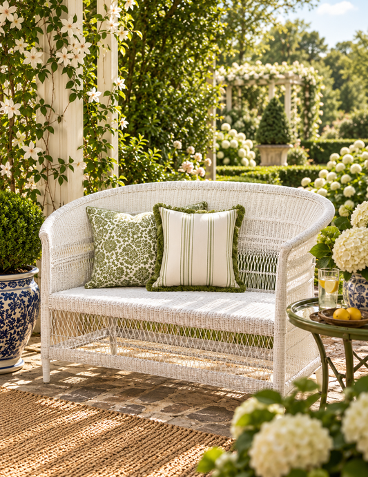 Malawi Handwoven Cane Loveseat