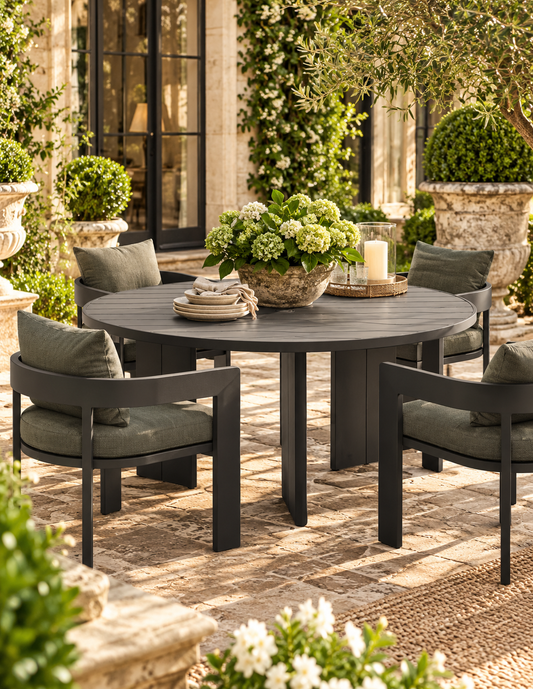 The Tahoe 5-Piece Round Outdoor Dining Set