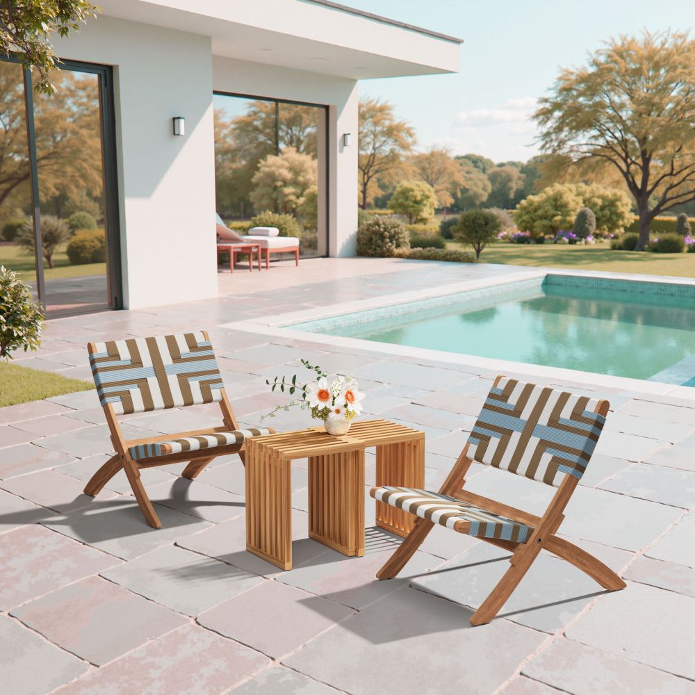 Sunshine Wooden Frame Outdoor Lounge Chair