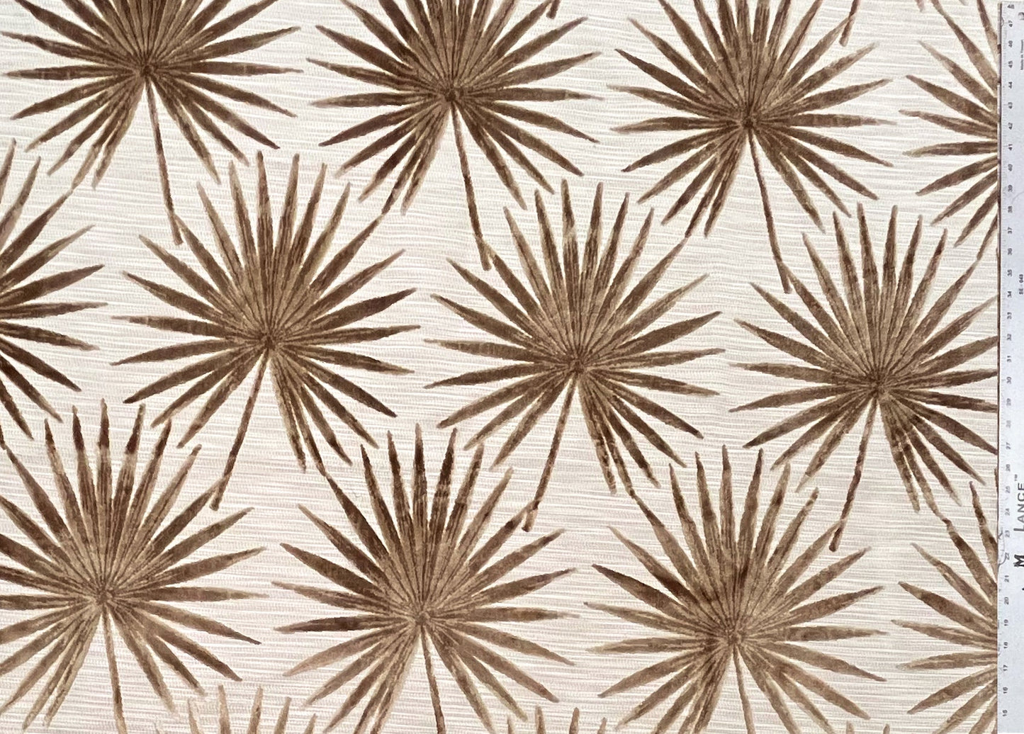 TAHITI - BOTANICAL PALM LEAVES CUT VELVET UPHOLSTERY FABRIC BY THE YARD