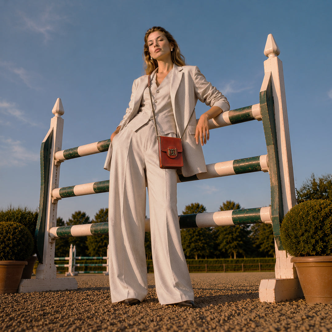 Talisman - Horse Bit Lock Phone Bag in Cognac