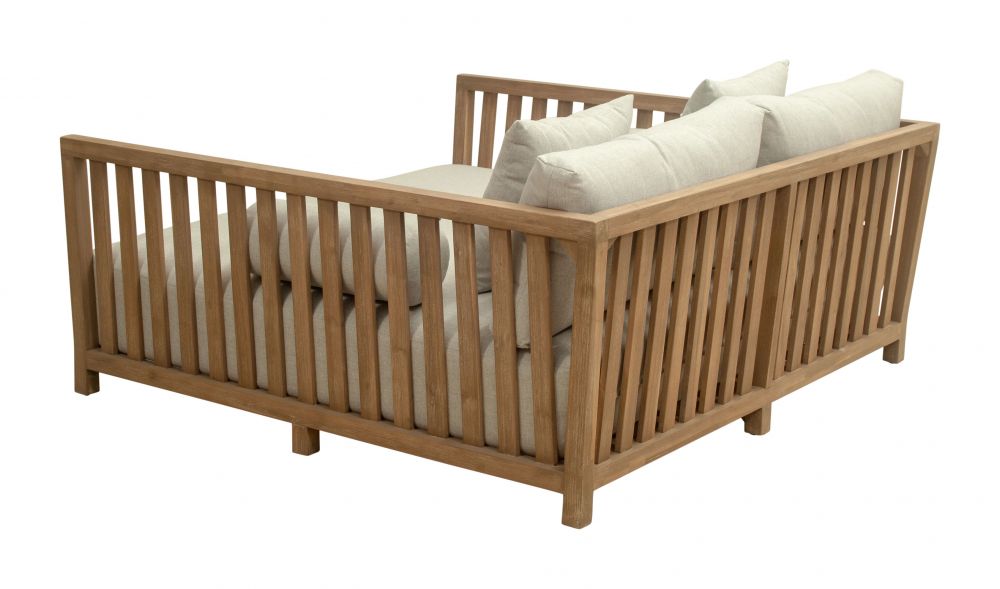 Teras Outdoor Daybed – Acacia Wood & Upholstered Olefin Fabric