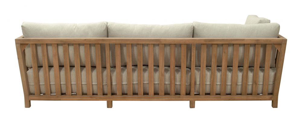 Teras Outdoor Sectional Sofa – Taupe Cushions & Acacia Wood