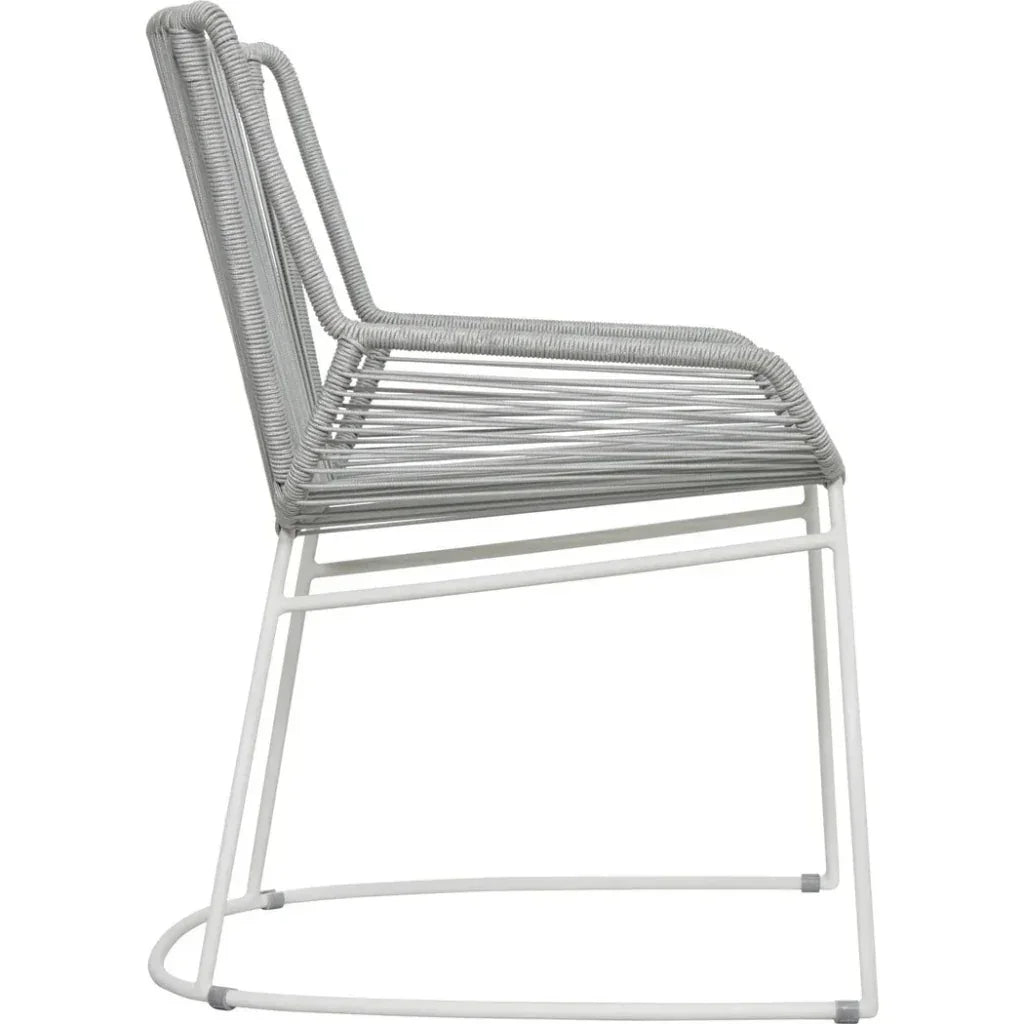 The Dane Dining Arm Chair 2PC Grey Patio Dining Chairs