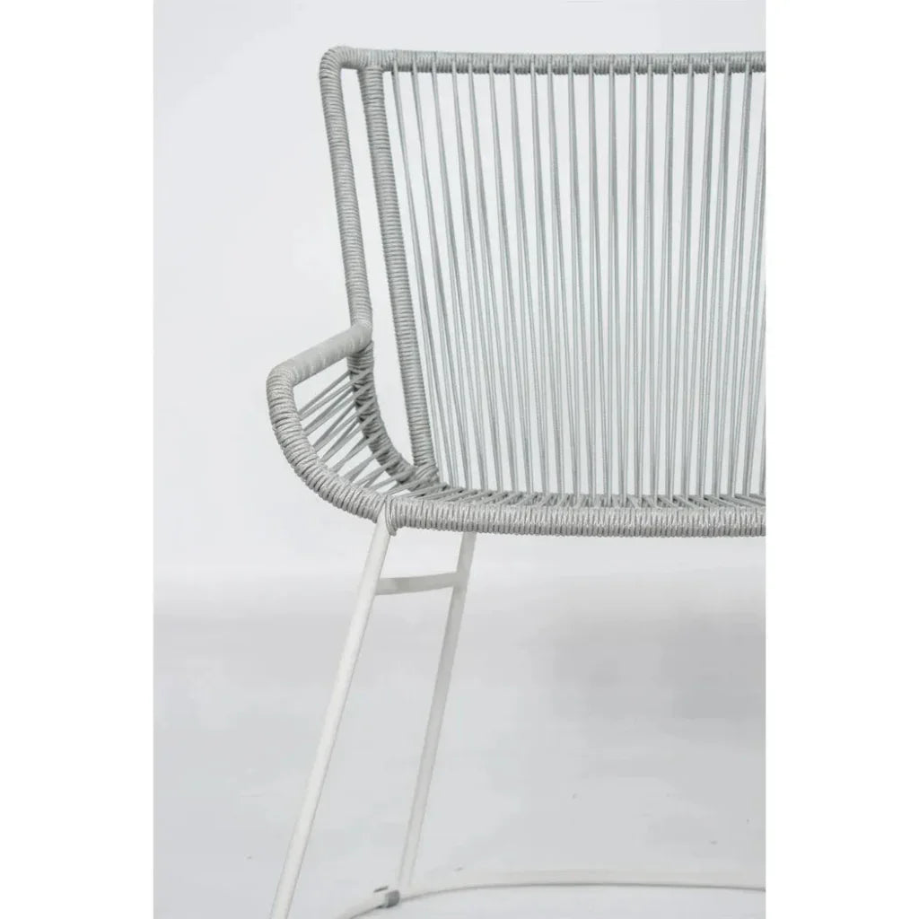 The Dane Dining Arm Chair 2PC Grey Patio Dining Chairs