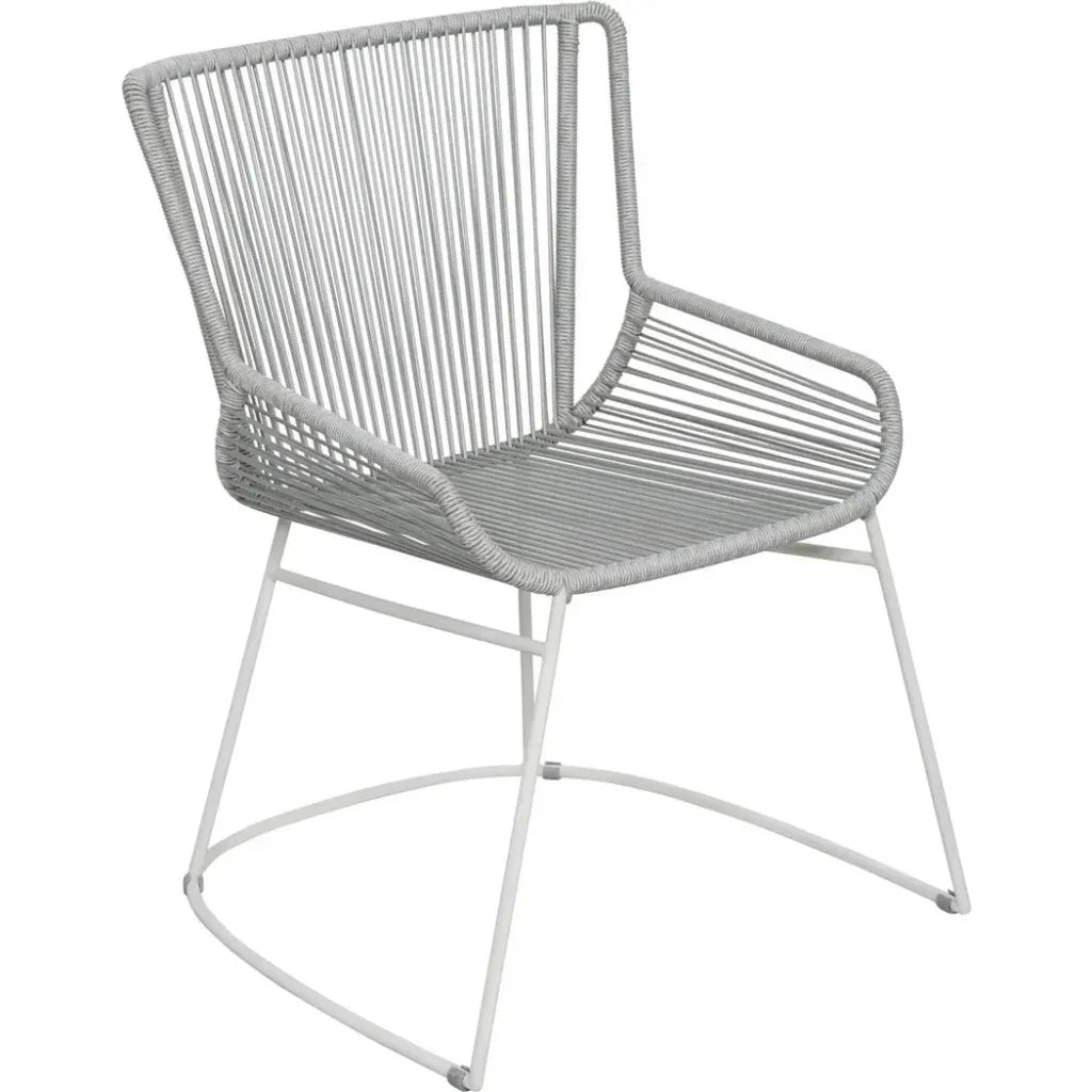 The Dane Dining Arm Chair 2PC Grey Patio Dining Chairs