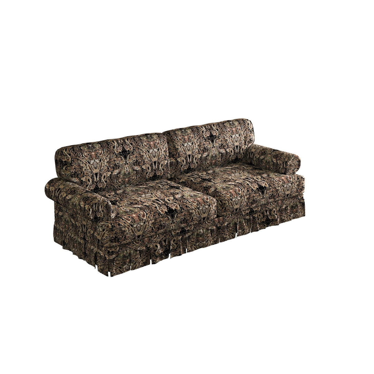 Camouflage-patterned sofa on a white background