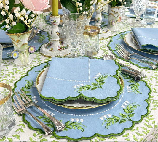 The Tilly Placemat- Lily of the Valley (Set of 4)