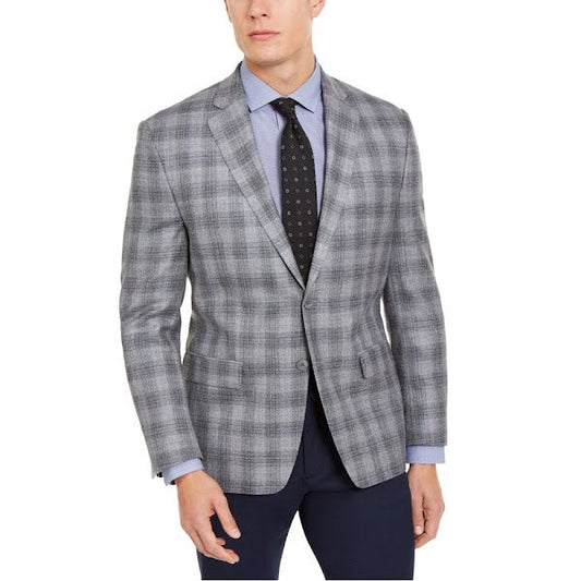 Lauren Ralph Lauren Mens Lexington Wool Blend Window Pane Two-Button Blazer