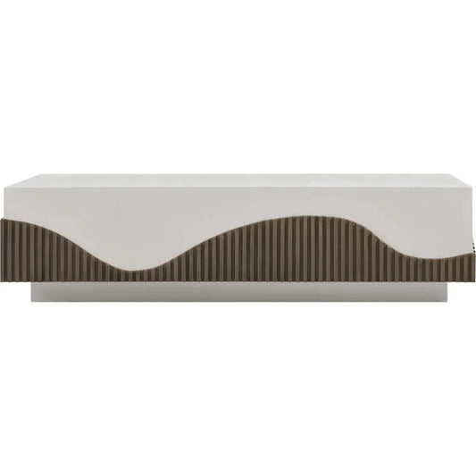 Tranquility Rectangle White Outdoor Coffee Table