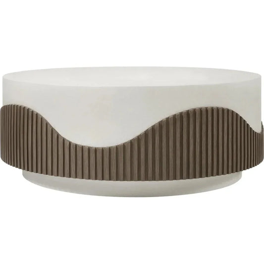 Tranquility Round White Outdoor Coffee Table