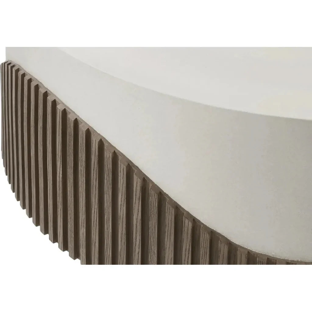 Tranquility Round White Outdoor Coffee Table