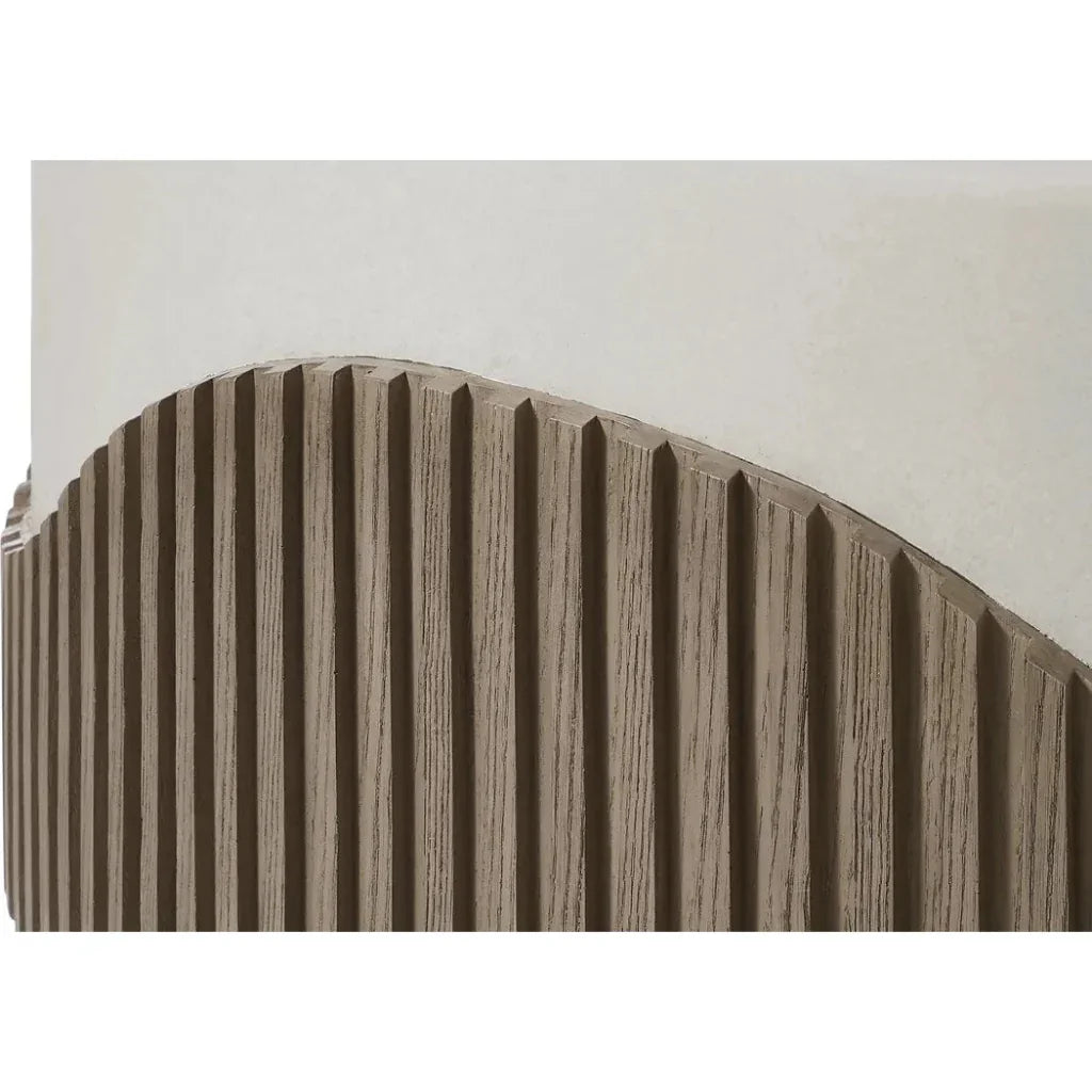 Tranquility Round White Outdoor Coffee Table