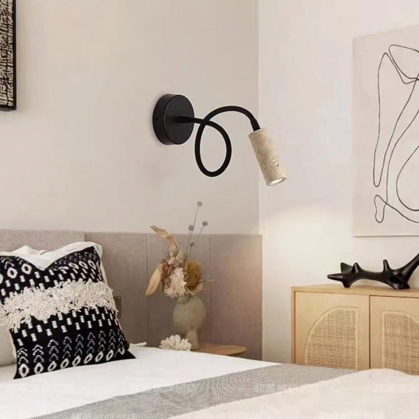Travertine Adjustable Wall Light