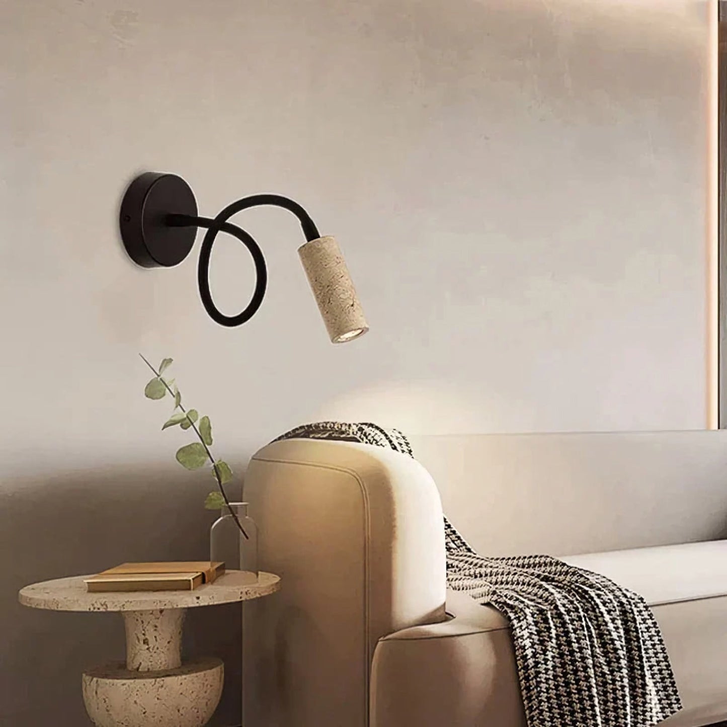 Travertine Adjustable Wall Light