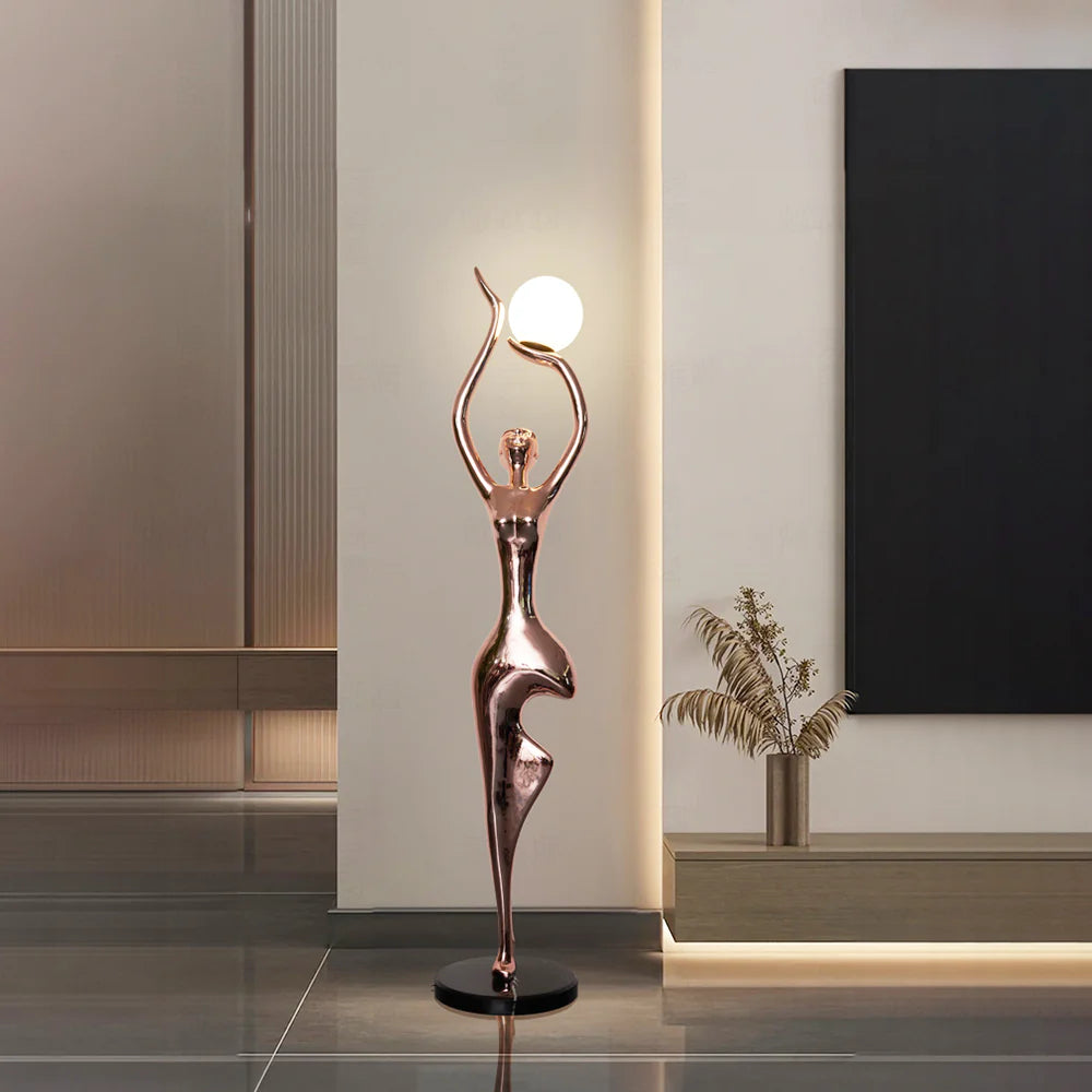 Tree Pose Yoga Sculpture Floor Lamp