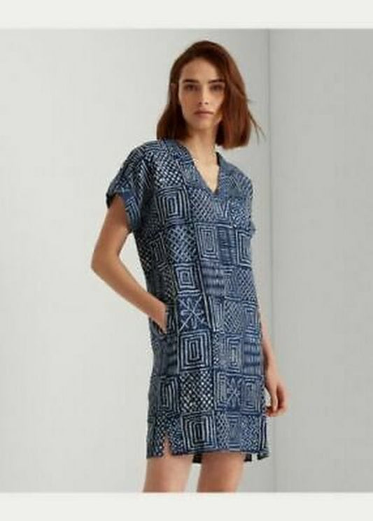 Lauren Ralph Lauren Geometric Shift Dress Dark, Size 6