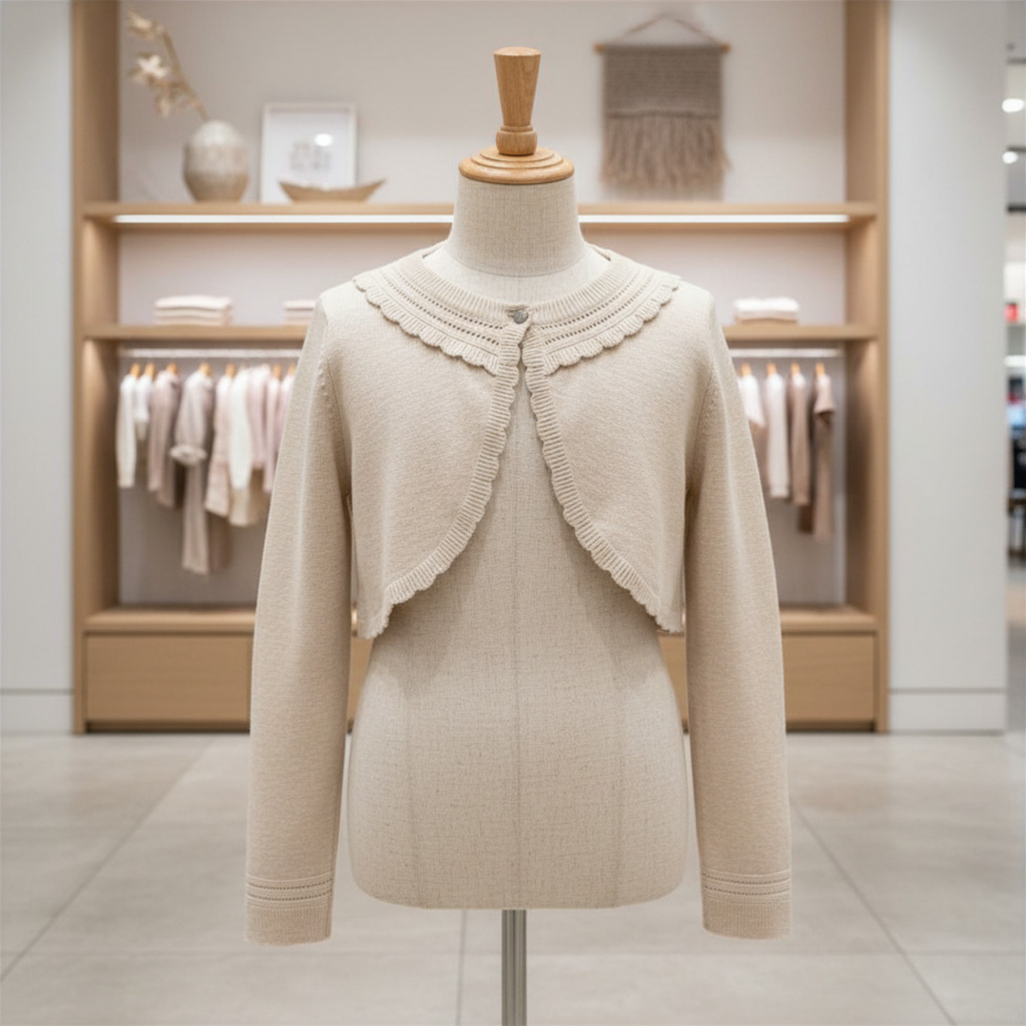 Organic Cotton Neutral Cropped Special Cardigan