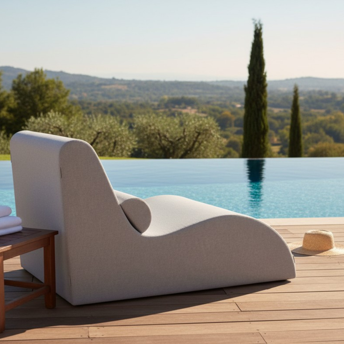 The Luanda Olefin Fabric Outdoor Luxury Chaise Lounge