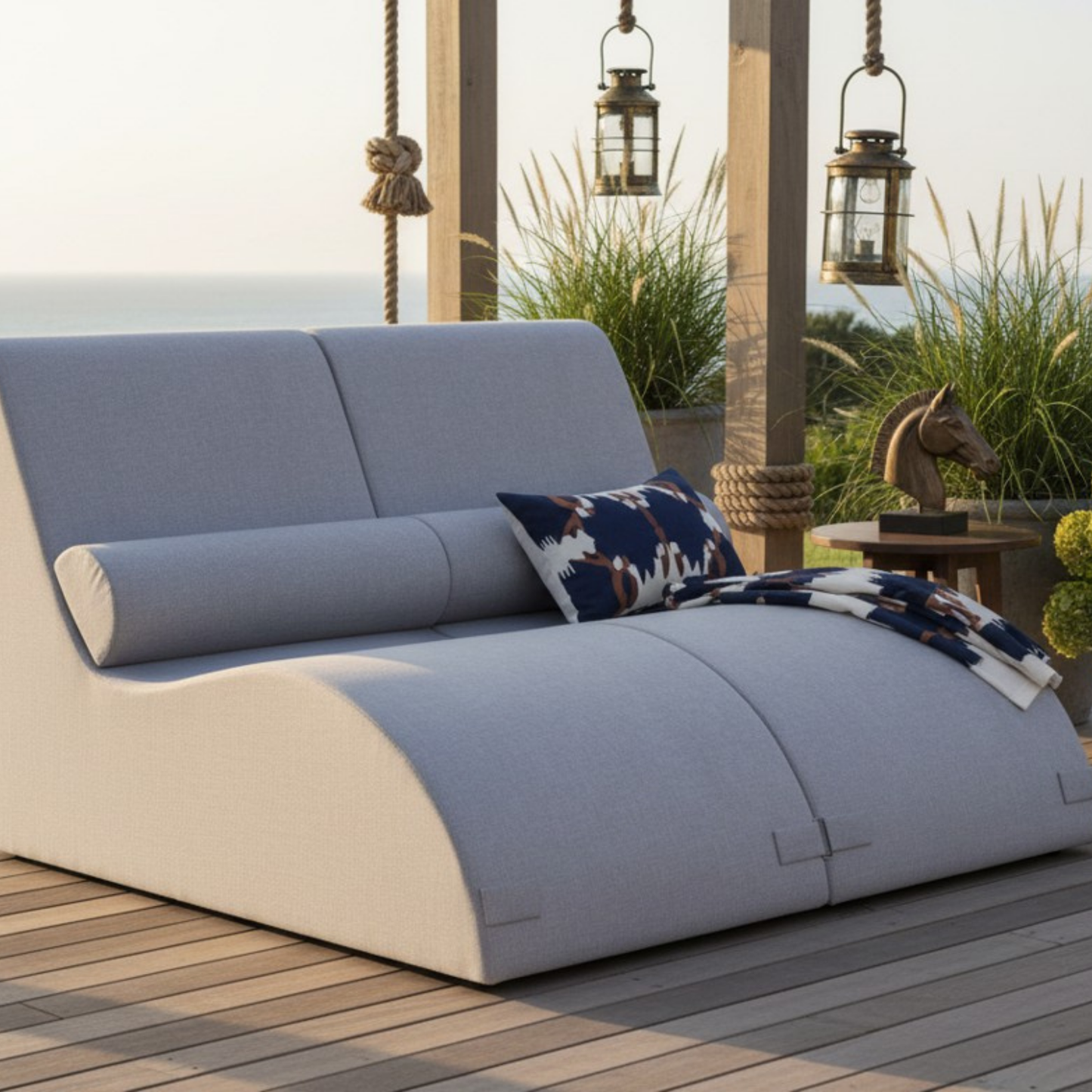 The Luanda Olefin Fabric Outdoor Luxury Chaise Lounge