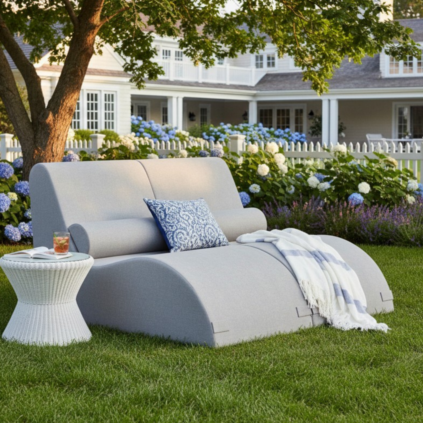 The Luanda Olefin Fabric Outdoor Luxury Chaise Lounge