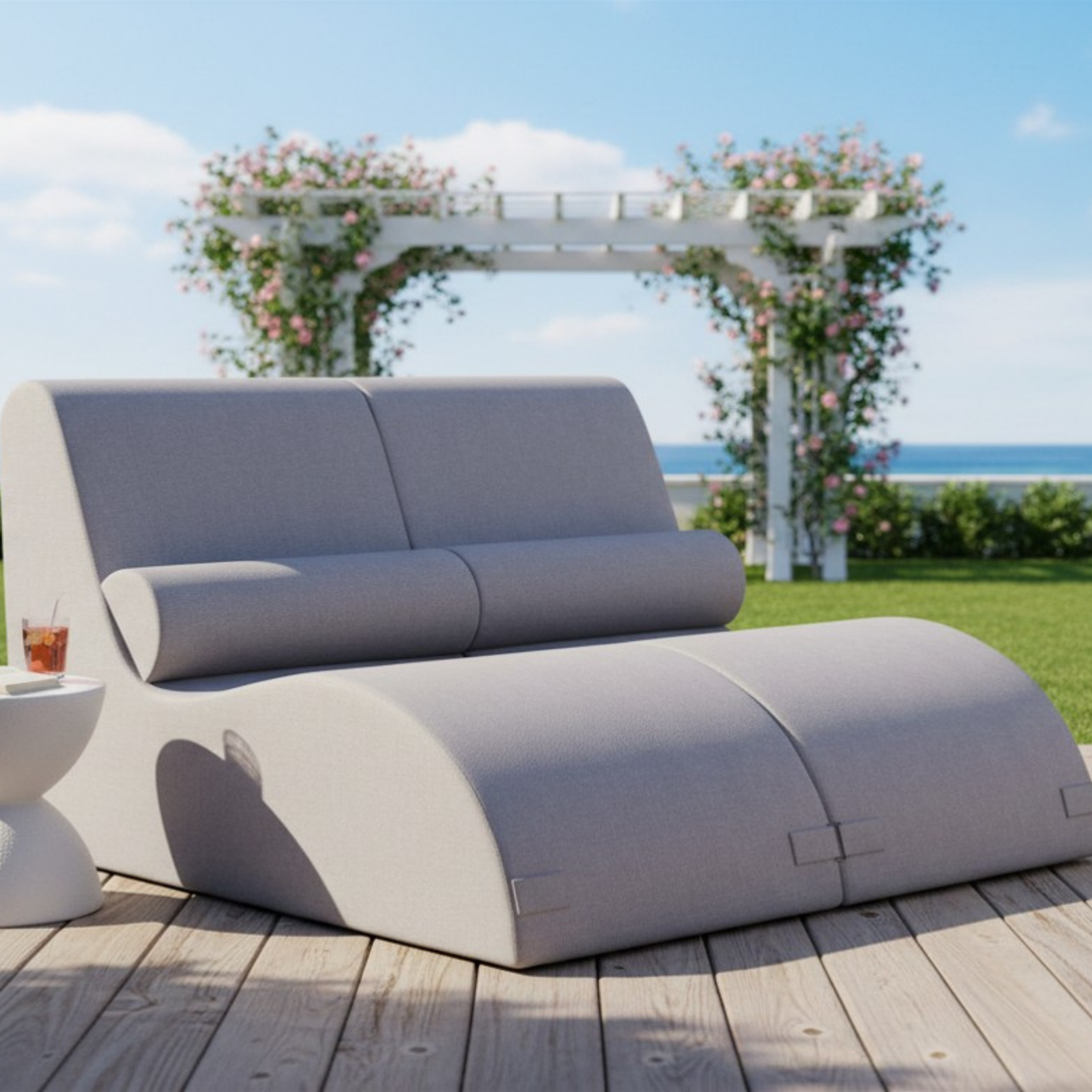 The Luanda Olefin Fabric Outdoor Luxury Chaise Lounge